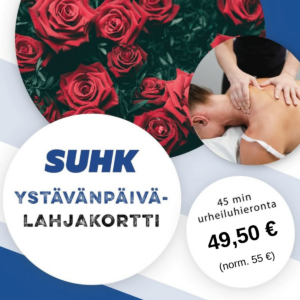 lahjakortti hierontaan ystävänpäiväksi