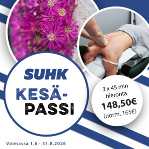 Kesäpassi: Urheiluhieronta 3x45 min