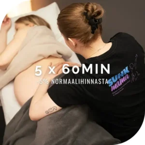 Raskaushierontasarjakortti 5x60 min